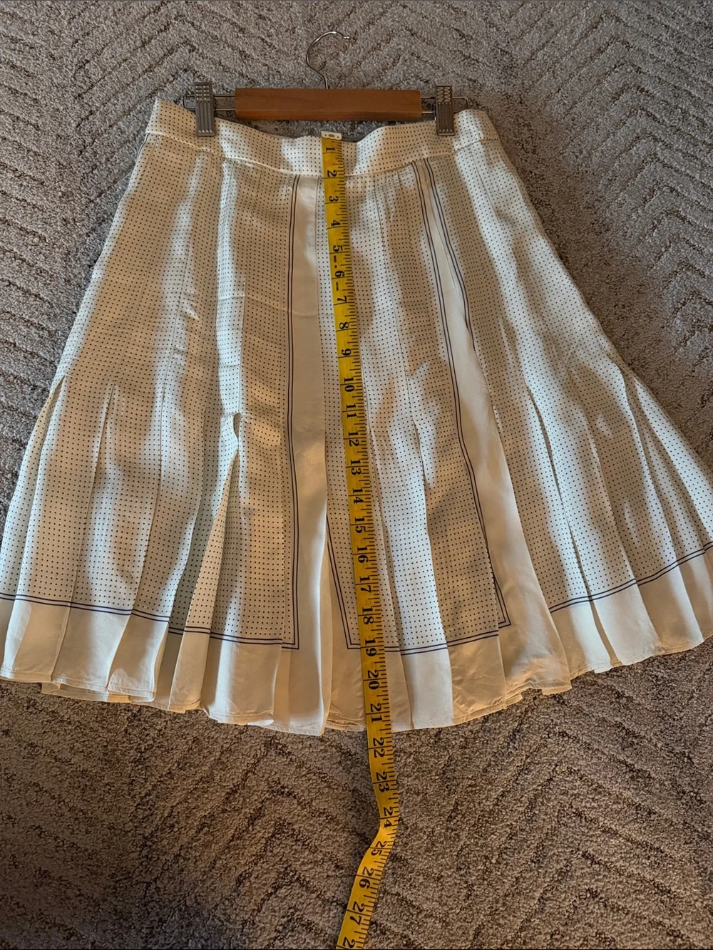 Pleated silk J Crew skirt